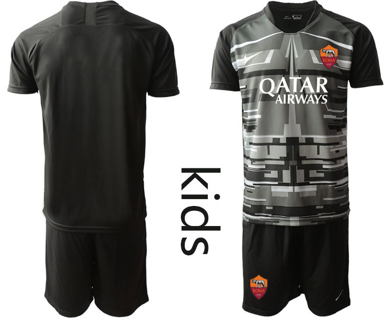 Youth 2020-2021 club Rome black goalkeeper Soccer Jerseys->juventus jersey->Soccer Club Jersey